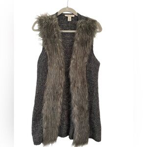 WHBM Faux fur vest
